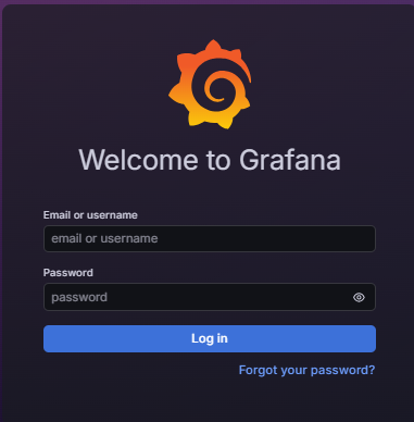 Grafana ログイン画面